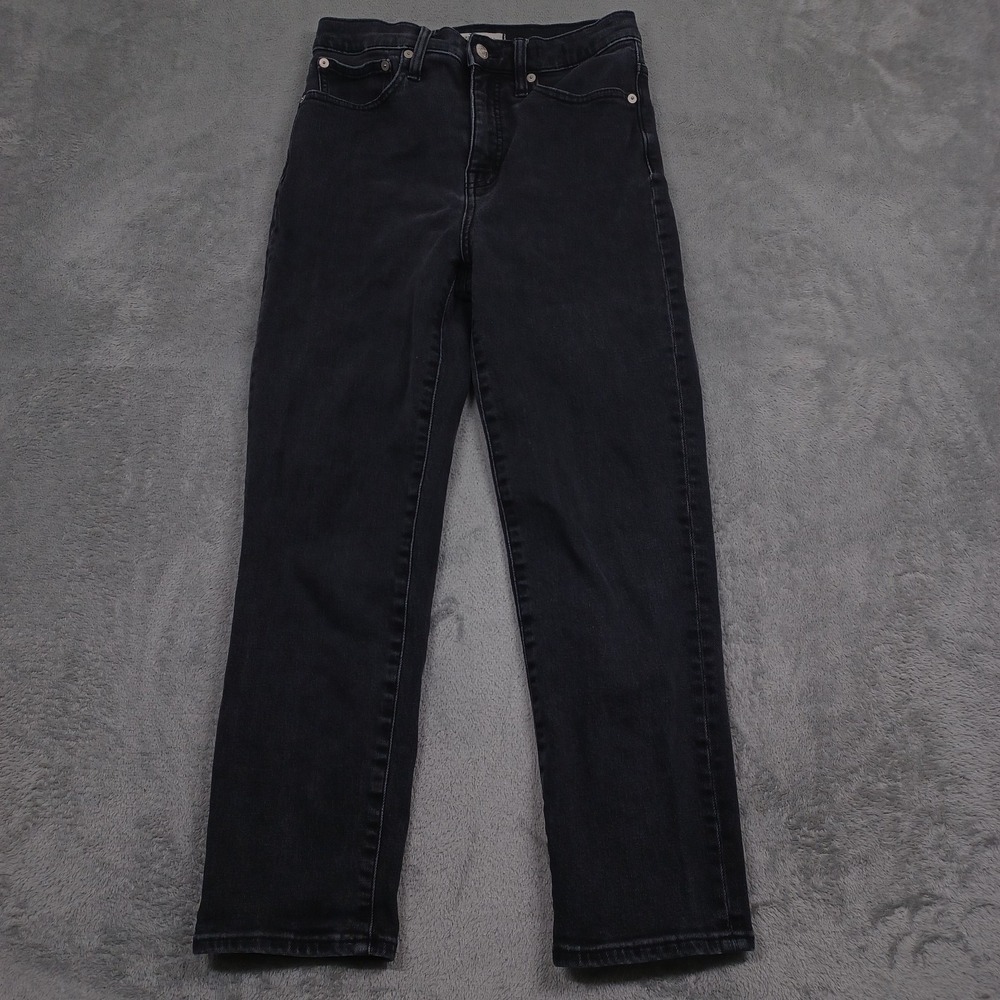 Madewell Jeans Womens‎ 26 Black Denim Preppy Classic Straight Modern